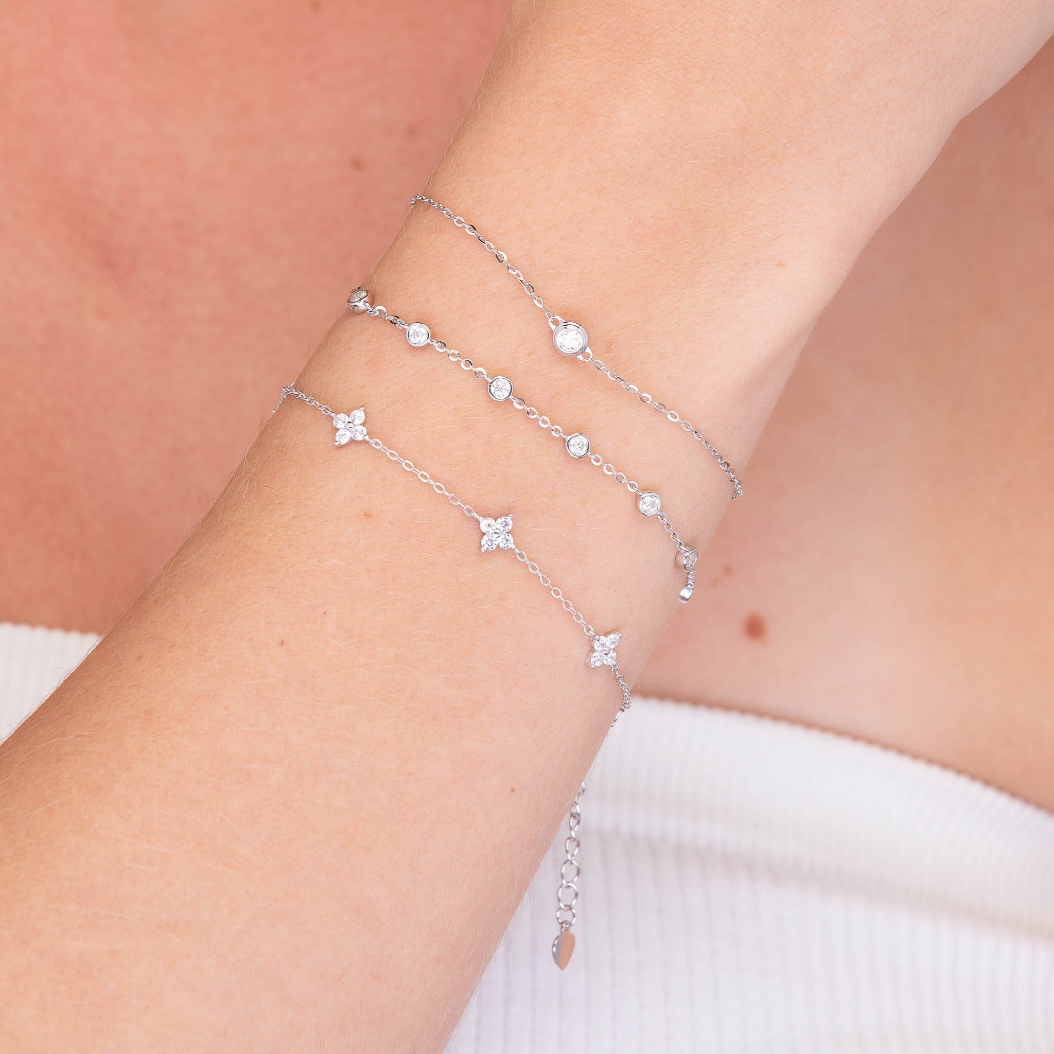 Satellite Moissanite Chain Bracelet - Camile & Stone