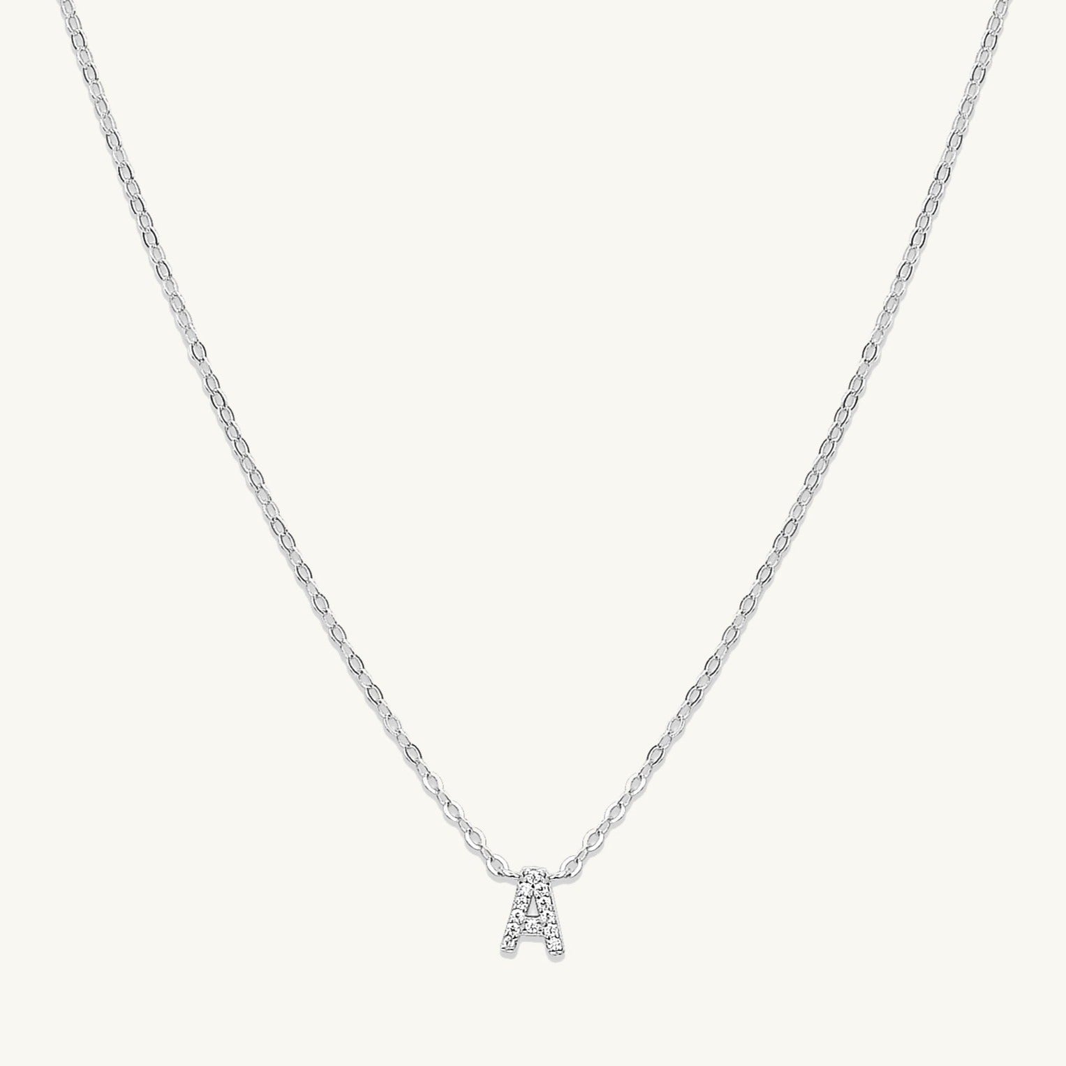 Multi Initial Sapphire Letter Necklace