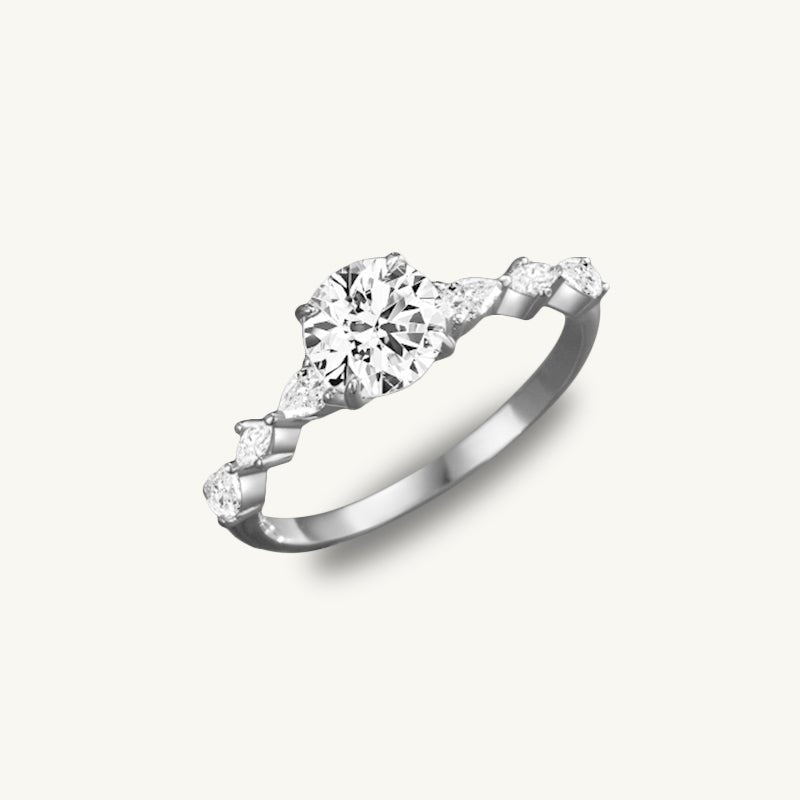 The Poppy Round Sapphire Engagement Ring - Camile & Stone