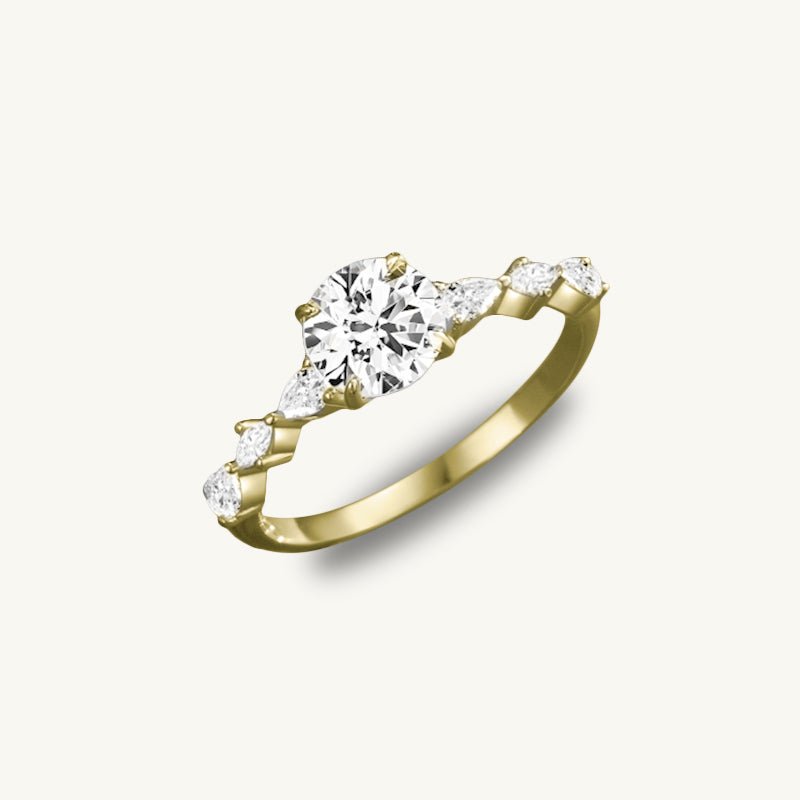 The Poppy Round Sapphire Engagement Ring - Camile & Stone