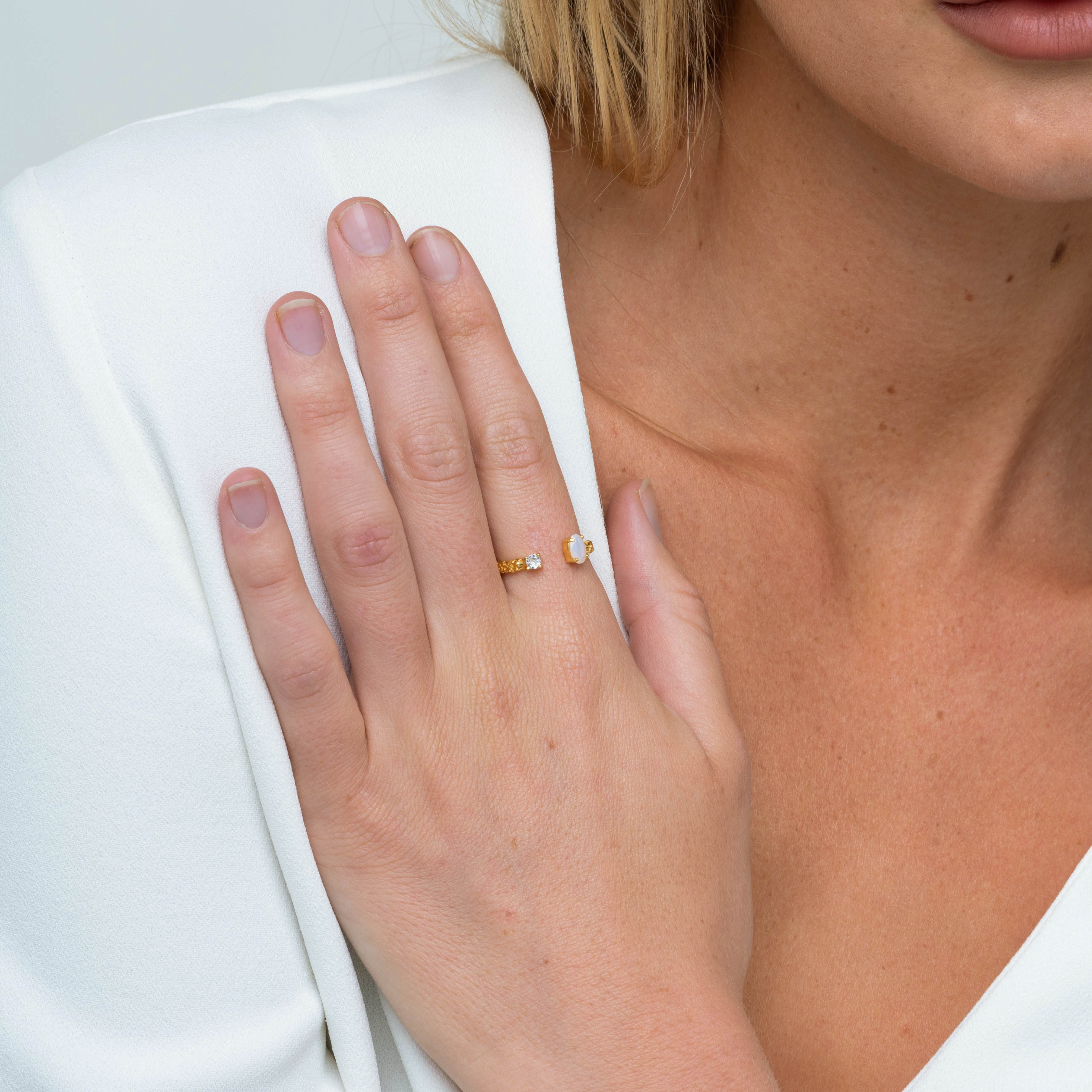 Molten Opal Open Ring