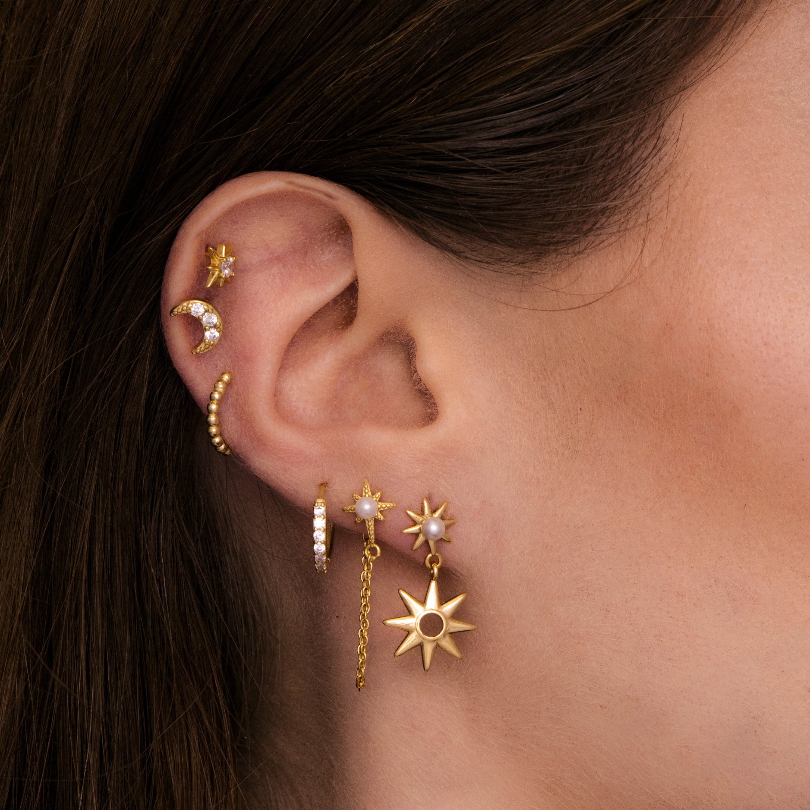 Starlight Pearl Dangling Earrings
