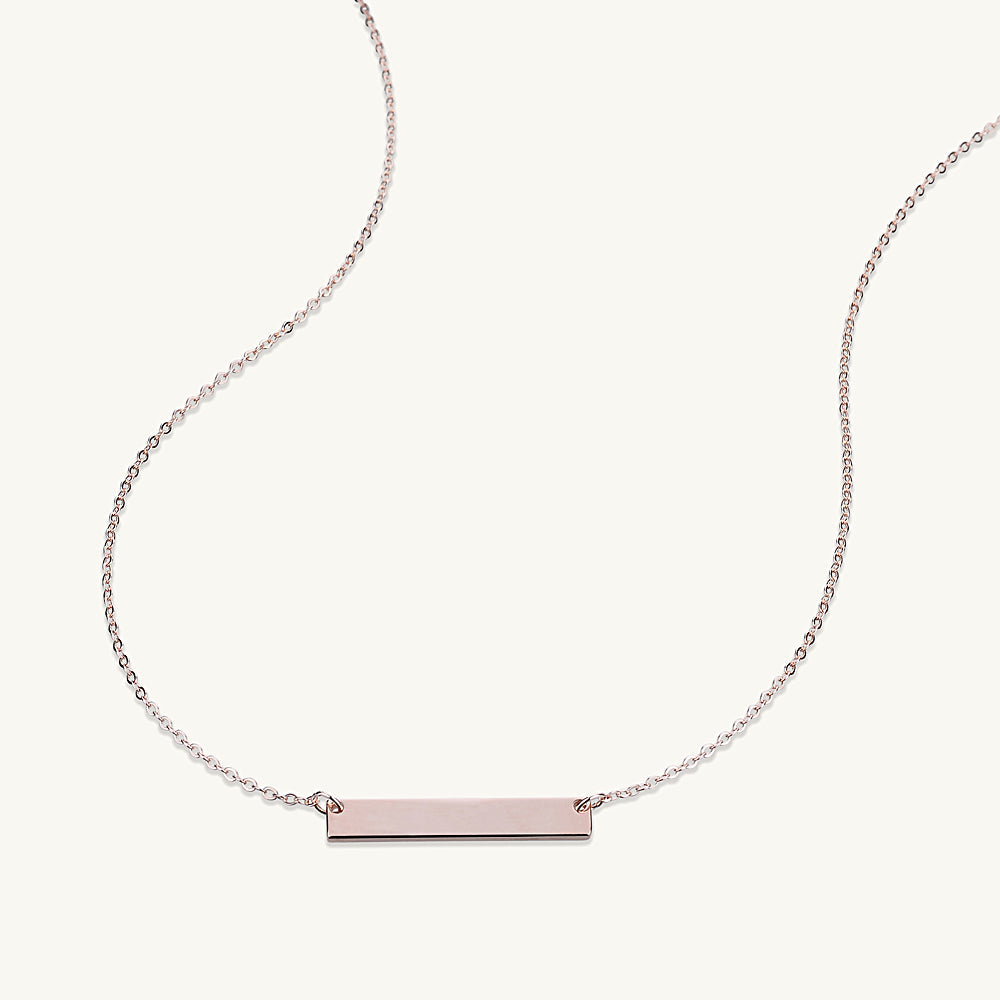 MUM Engraved Bar Necklace