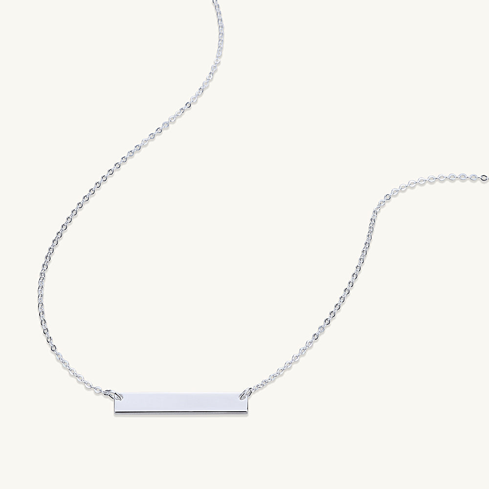 Two Name Engraved Bar Necklace