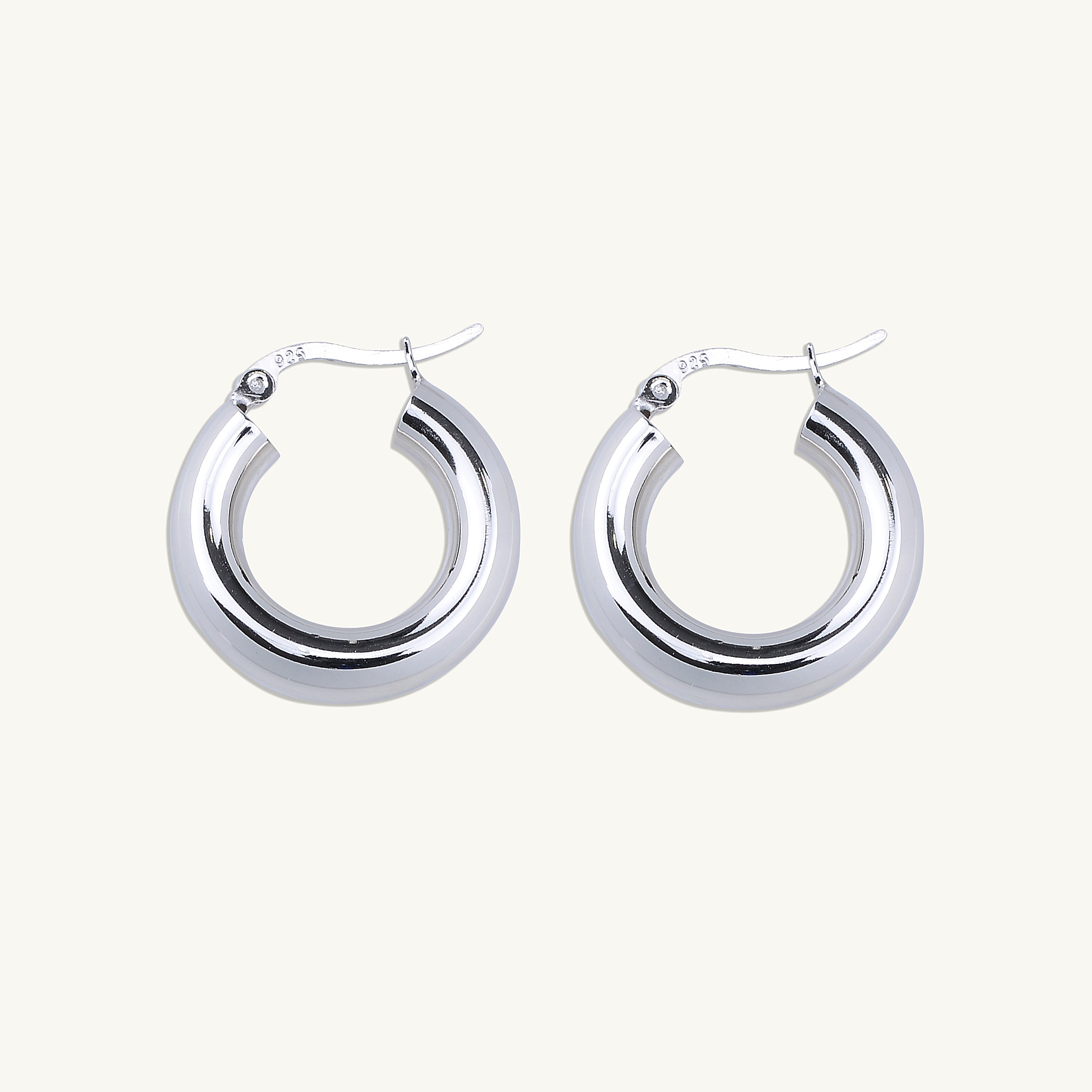 Thick Tube Hoop Earrings