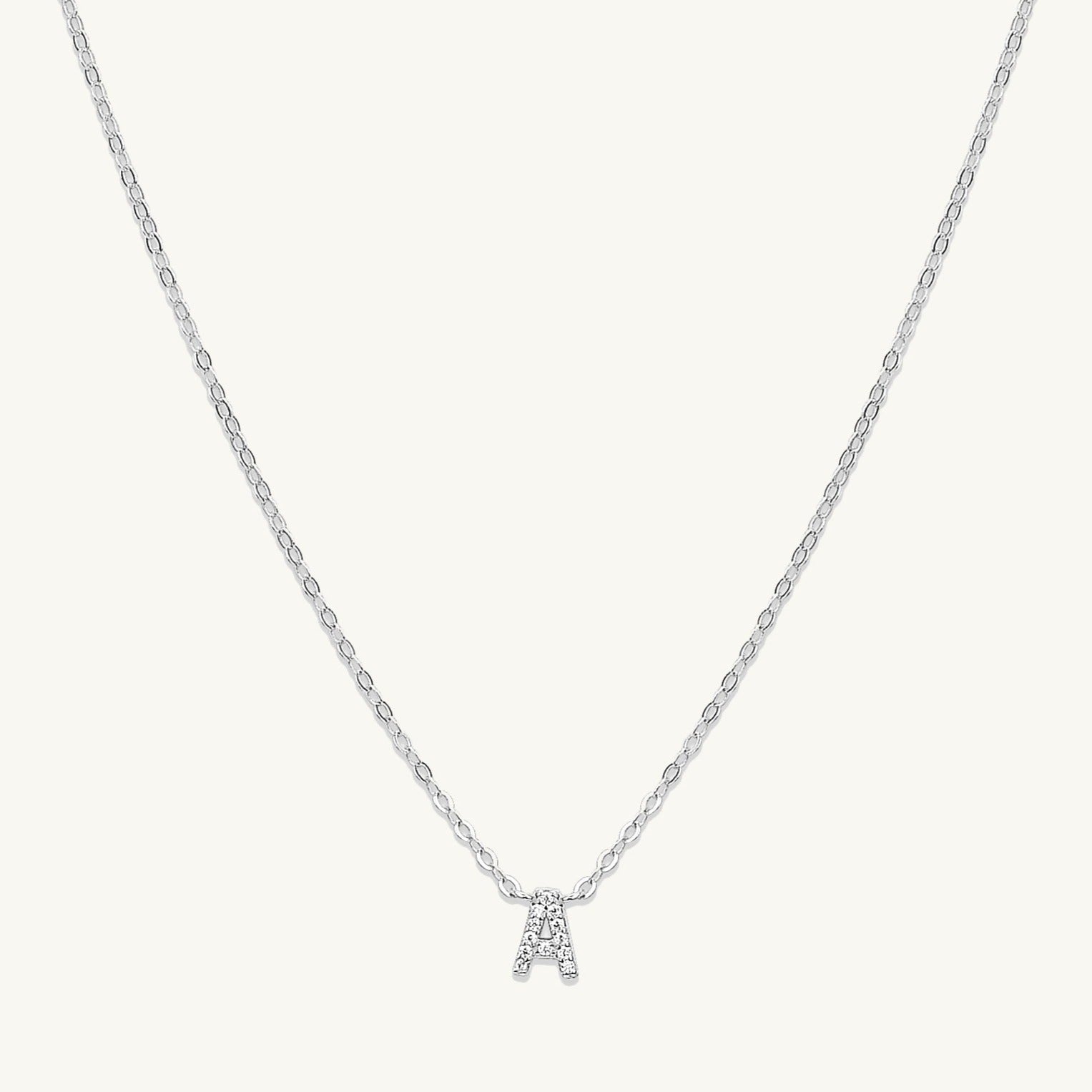 The Original Pave Initial Letter Necklace 18K Gold Vermeil Jewellery Camile And Stone Jewelry