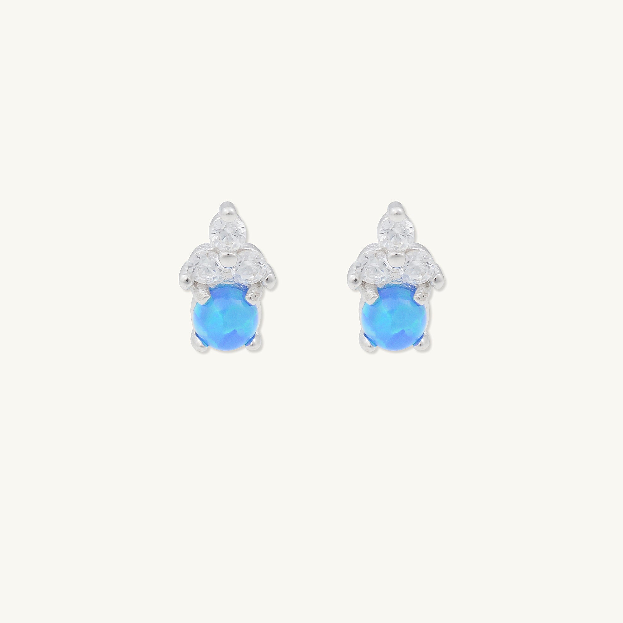 Lotus Opal Sapphire Earrings