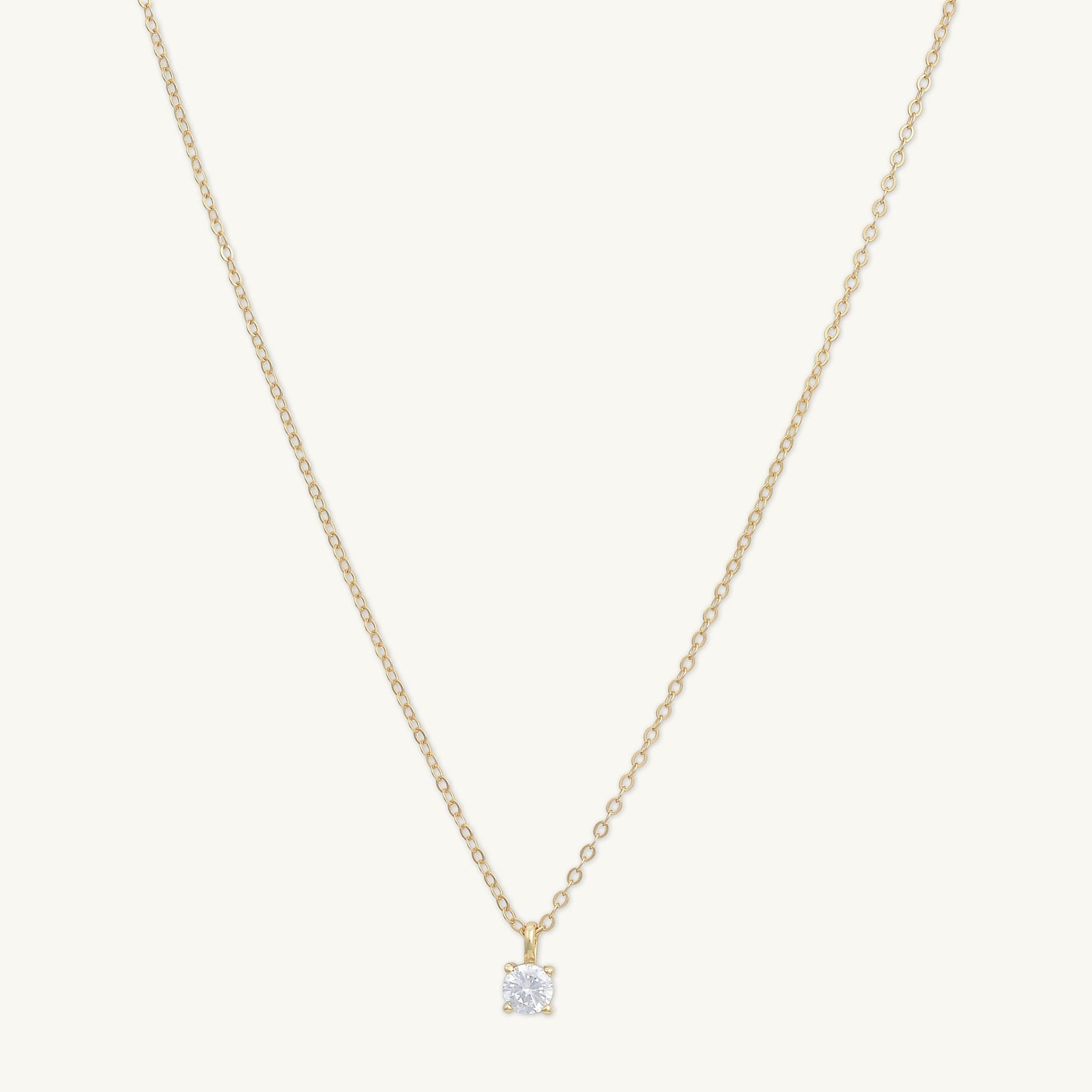 Classic Birthstone Necklace April - Camile & Stone