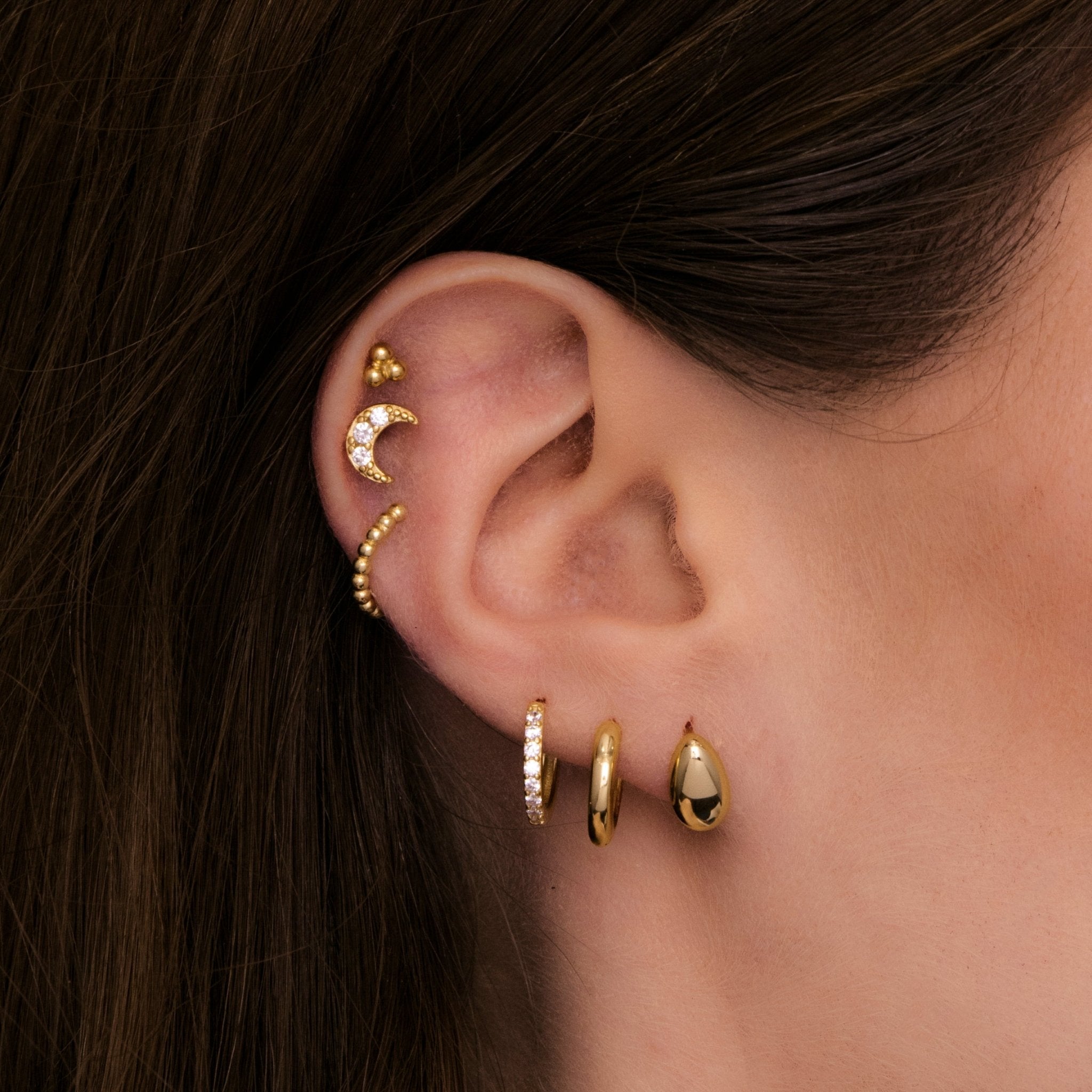 Dome Waterdrop Stud Earrings - Camile & Stone
