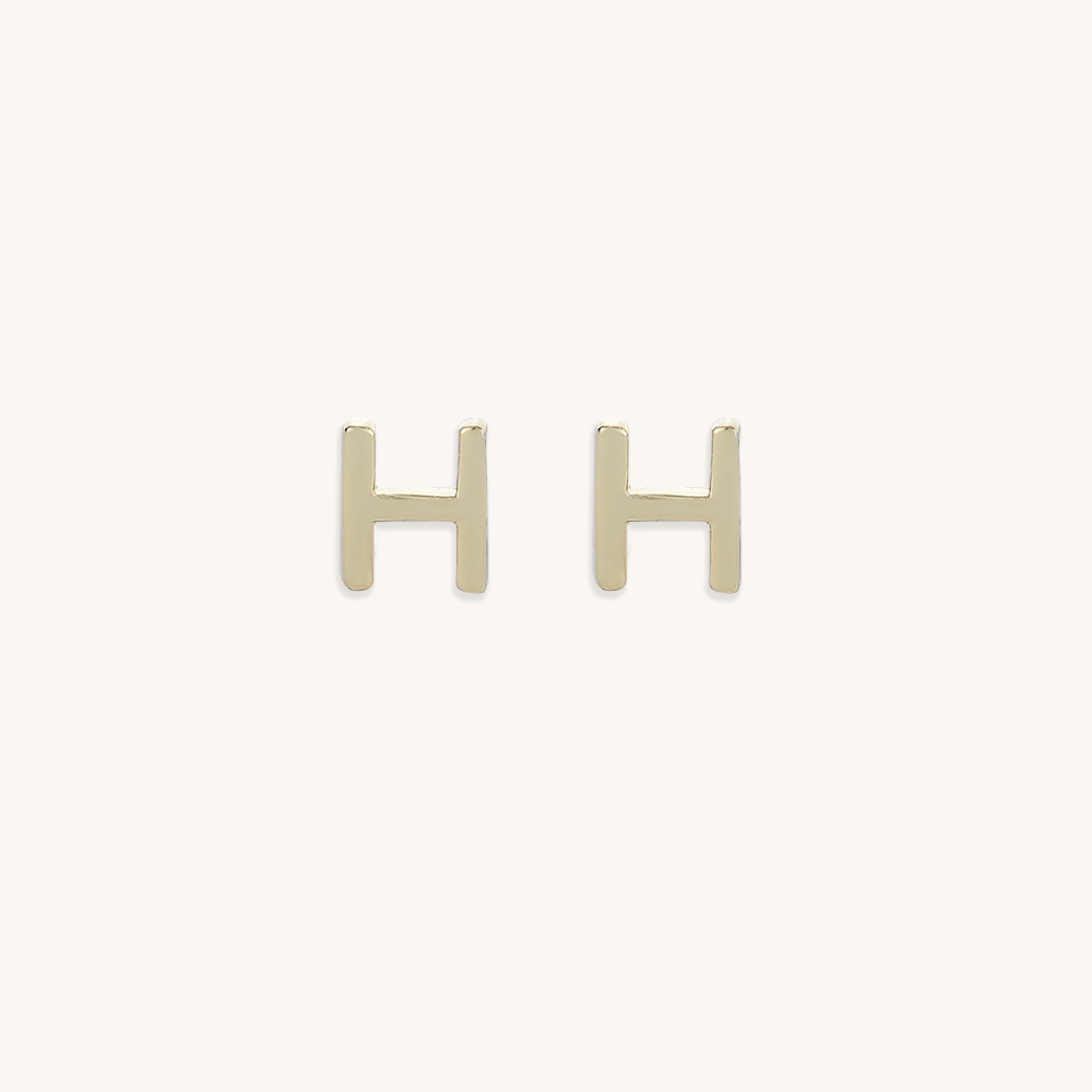 Initial Letter Stud Earrings - Camile & Stone