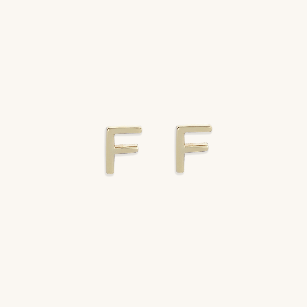 Initial Letter Stud Earrings - Camile & Stone