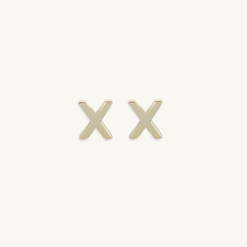 Initial Letter Stud Earrings - Camile & Stone
