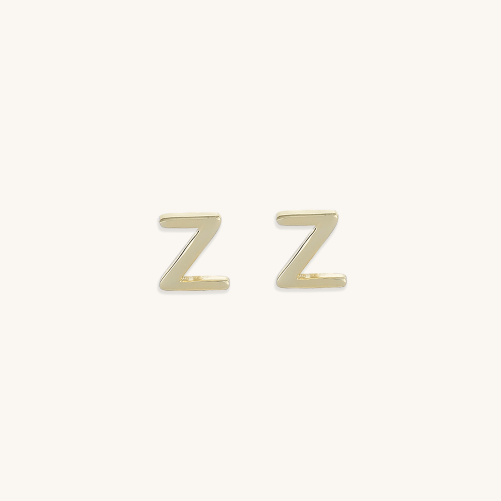 Initial Letter Stud Earrings - Camile & Stone