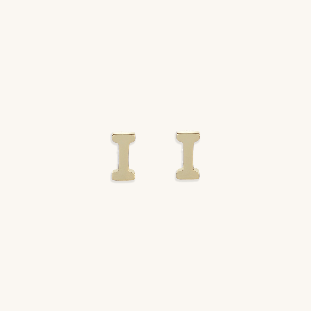 Initial Letter Stud Earrings - Camile & Stone