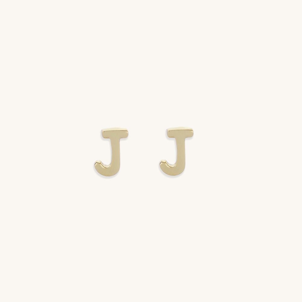 Initial Letter Stud Earrings - Camile & Stone