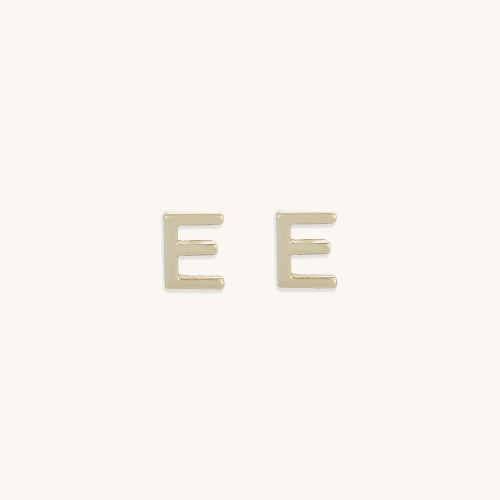 Initial Letter Stud Earrings - Camile & Stone