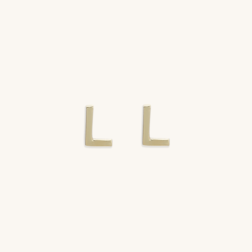 Initial Letter Stud Earrings - Camile & Stone
