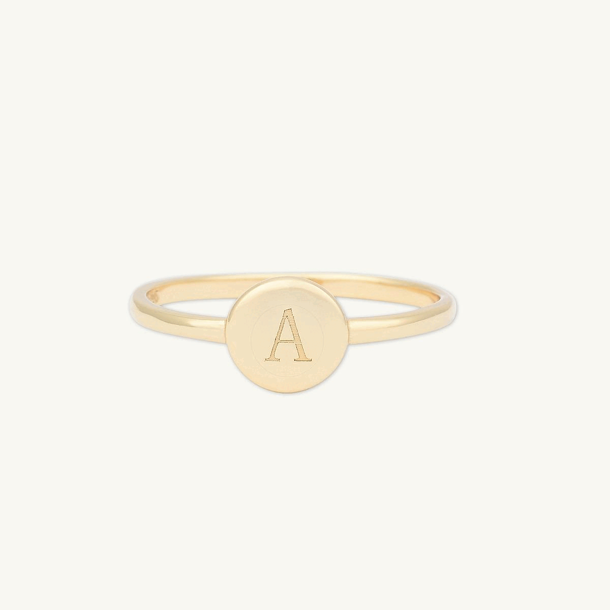 Initial Letter Dot Ring (Size 7)