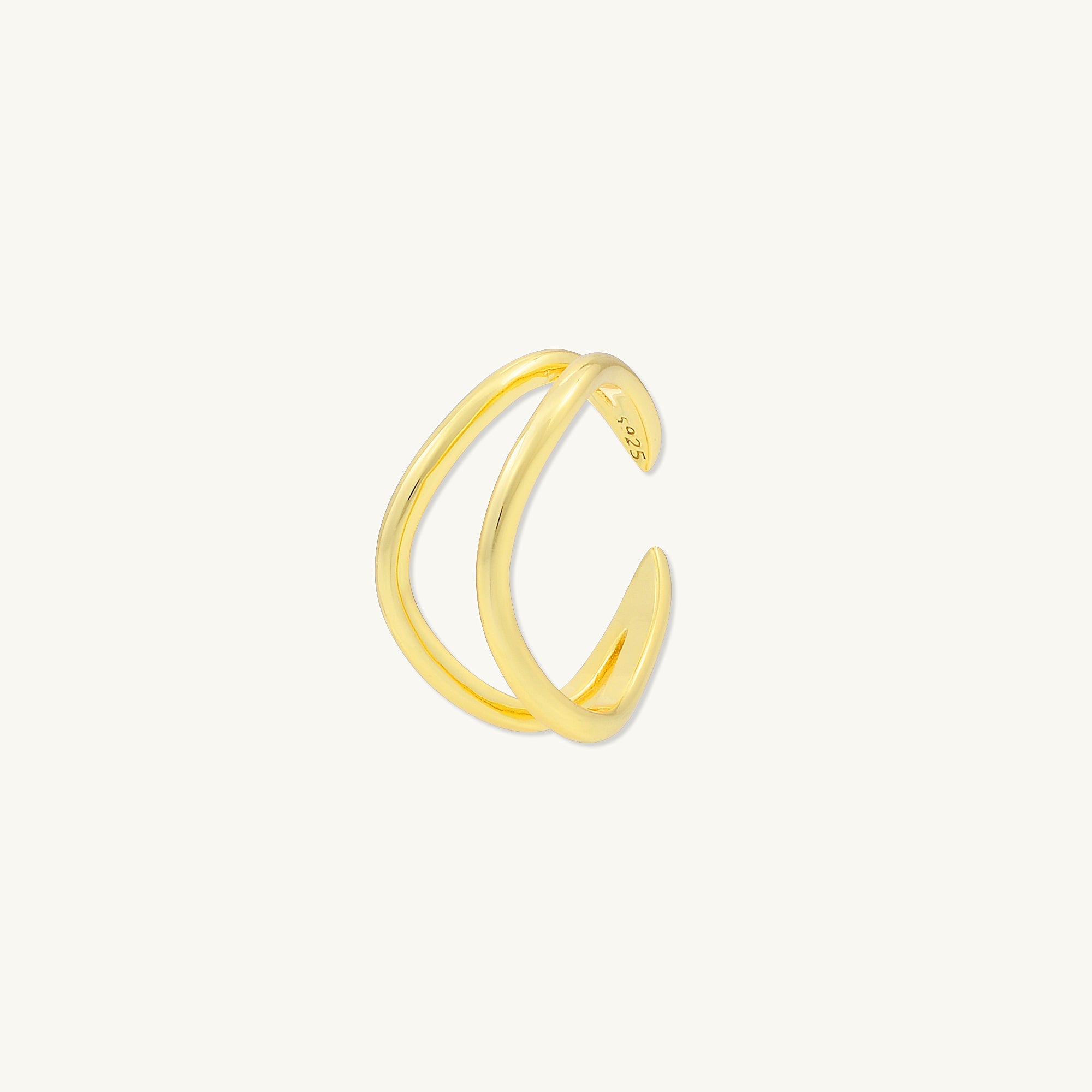 Layered Wave Open Ring - Camile & Stone