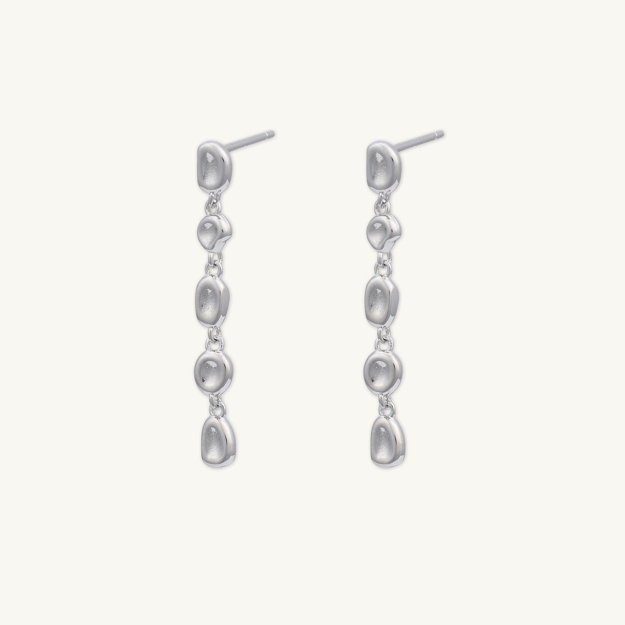 Molten Organic Circle Drop Earrings - Camile & Stone