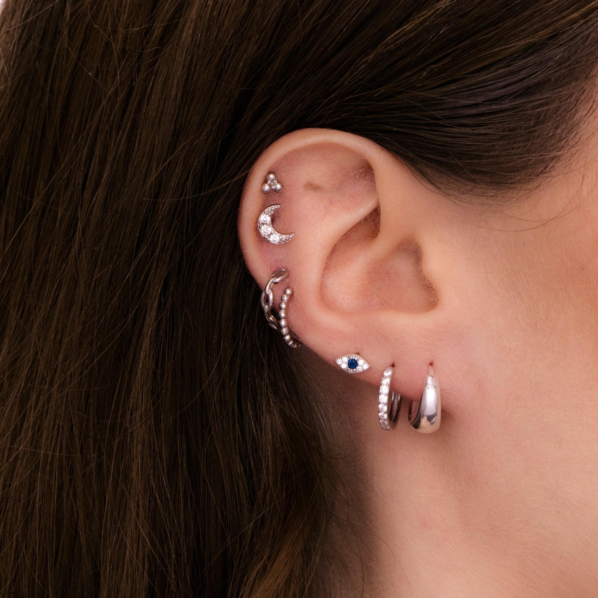 Oval Dome Huggie Earrings - Camile & Stone