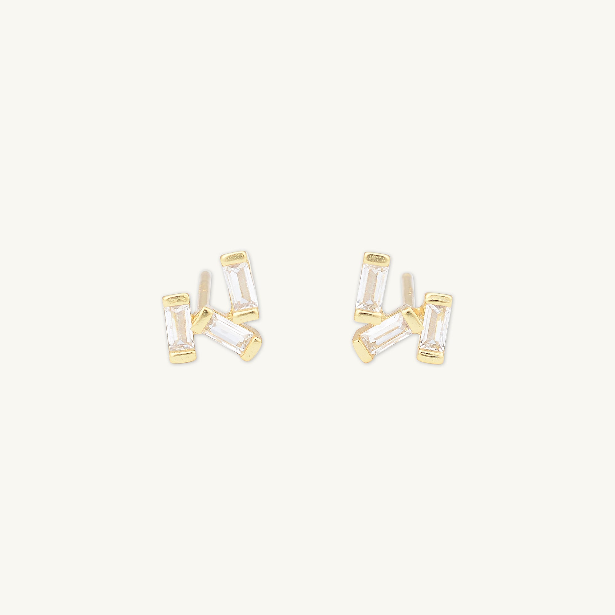 Sapphire Trio Baguette Earrings - Camile & Stone
