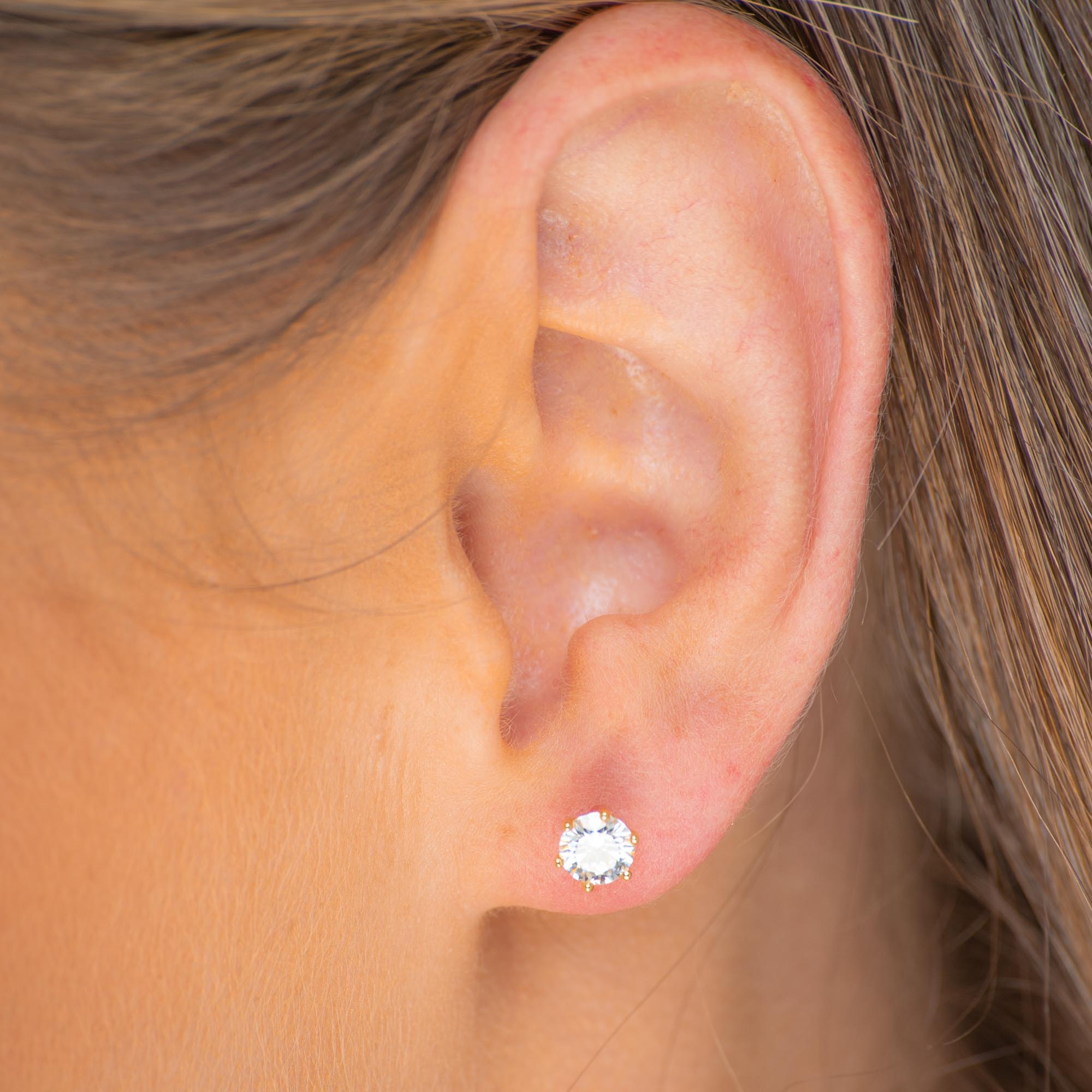 Solitaire Moissanite Stud Earrings 0.5 Carat - Camile & Stone