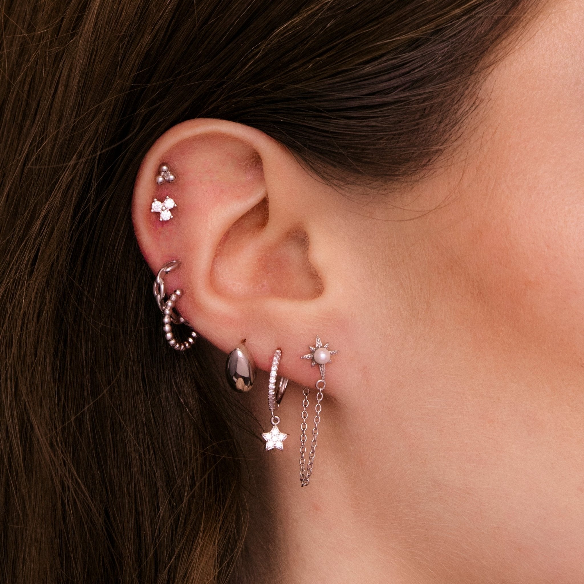 Star Sapphire Hoop Earrings - Camile & Stone