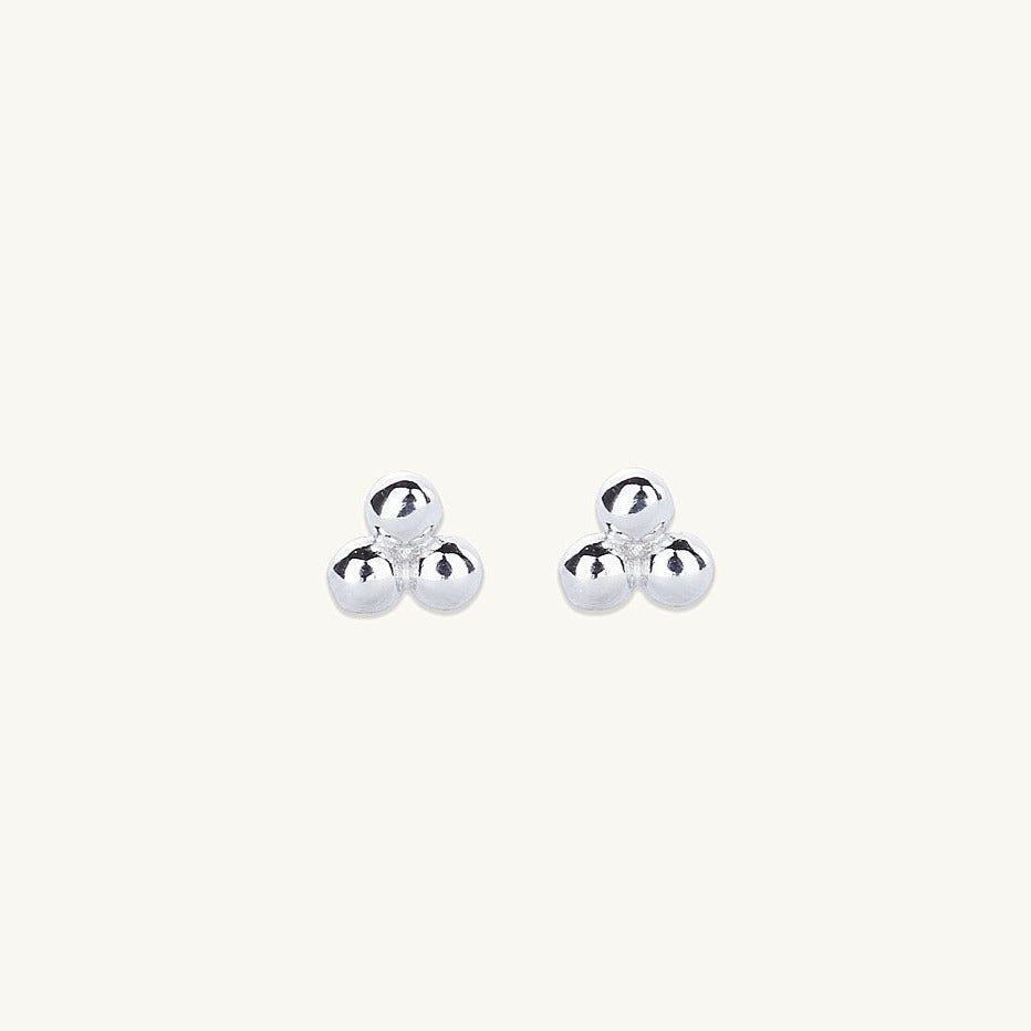 Tiny Lotus Ball Stud Earrings - Camile & Stone